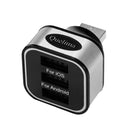 Quelima USB 2.0 HUB Splitter Adapter Mobile Phone Charger for Car Travel - Black Silver