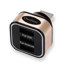 Quelima 2.0 USB Interface Splitter Adapter for Car Travel Home Use - Black Golden