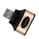 Quelima 2.0 USB Interface Splitter Adapter for Car Travel Home Use - Black Golden