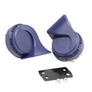 12V Snail Horn Air Horn Double Tone Waterproof Super Loud Blue For Car