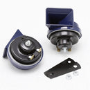 12V Snail Horn Air Horn Double Tone Waterproof Super Loud Blue For Car