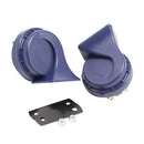 12V Snail Horn Air Horn Double Tone Waterproof Super Loud Blue For Car