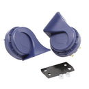 12V Snail Horn Air Horn Double Tone Waterproof Super Loud Blue For Car