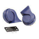 12V Snail Horn Air Horn Double Tone Waterproof Super Loud Blue For Car