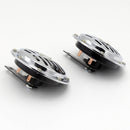 2Pcs Waterproof 12V Loud Basin Double Insert Car Electric Air Horn Siren