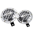 2Pcs Waterproof 12V Loud Basin Double Insert Car Electric Air Horn Siren