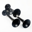 Loud 150dB 3/Triple Trumpet Train Air Horn With 12V Electric Solenoid Black