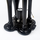 Loud 150dB 4/Four Trumpet Train Air Horn With 12V Electric Solenoid Black