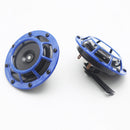 Super Loud Blast Tone Grill Mount 12V Electric Compact Car Horn Kit Blue