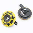 Super Loud Blast Tone Grill Mount 12V Electric Compact Car Horn Kit Yellow