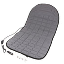Heated Car Seat Chair Cushion Electric Heating Warmer Pad Cover Universal Driving Gray