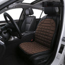 Heated Car Seat Chair Cushion Electric Heating Warmer Pad Cover Universal Driving Brown
