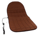 Heated Car Seat Chair Cushion Electric Heating Warmer Pad Cover Universal Driving Brown