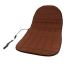 Heated Car Seat Chair Cushion Electric Heating Warmer Pad Cover Universal Driving Brown
