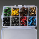 80Pcs 12mm 8Colors Plastic Safety Eyes Washers Kids Teddy Bear Doll Animal Toys Handmade Craft Tool