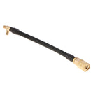 Black Rubber Tire Inflator Hose Tyre Changer Hose Inflation Hose 20cm for Car Motorcycle Bicycle