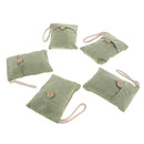 5 Pack x100g - Charcoal Deodorizer Odor Neutralizer Home & Car Freshener Bags, Bamboo Organic Activated Air Purifying Bags Green
