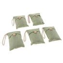 5 Pack x100g - Charcoal Deodorizer Odor Neutralizer Home & Car Freshener Bags, Bamboo Organic Activated Air Purifying Bags Green