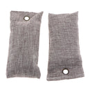 2x75g - Charcoal Deodorizer Odor Neutralizer Home & Car Freshener Bags, Bamboo Organic Activated Air Purifying Bags Gray