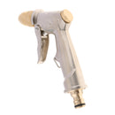 Silver Garden Hose Nozzle Heavy Duty Metal Spray Gun Sprayer Brass for Car Washing,Plants Watering,Pets Shower,Floor Cleaning