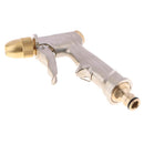 Silver Garden Hose Nozzle Heavy Duty Metal Spray Gun Sprayer Brass for Car Washing,Plants Watering,Pets Shower,Floor Cleaning