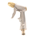 Silver Garden Hose Nozzle Heavy Duty Metal Spray Gun Sprayer Brass for Car Washing,Plants Watering,Pets Shower,Floor Cleaning