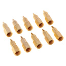 10 Pcs Female Thread Conical Straight Grease Gun Nipple Fitting Head Golden