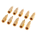 10 Pcs Female Thread Conical Straight Grease Gun Nipple Fitting Head Golden
