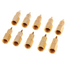 10 Pcs Female Thread Conical Straight Grease Gun Nipple Fitting Head Golden