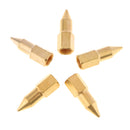 10 Pcs Female Thread Conical Straight Grease Gun Nipple Fitting Head Golden