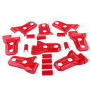 8pcs Red Door Hinge Covers Trim For 2018 Jeep Wrangler 4-Door Accessories
