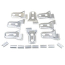 8pcs Silver Door Hinge Covers Trim For 2018 Jeep Wrangler 4-Door Accessories