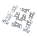 8pcs Silver Door Hinge Covers Trim For 2018 Jeep Wrangler 4-Door Accessories
