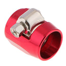 Aluminum Auto Car AN6 Hose End Finisher Fuel Oil Water Line Clip Clamp Red