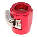 Aluminum Auto Car AN6 Hose End Finisher Fuel Oil Water Line Clip Clamp Red