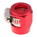 Aluminum Auto Car AN8 Hose End Finisher Fuel Oil Water Line Clip Clamp Red