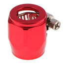 Aluminum Auto Car AN8 Hose End Finisher Fuel Oil Water Line Clip Clamp Red