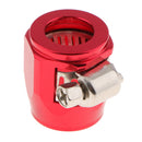 Aluminum Auto Car AN8 Hose End Finisher Fuel Oil Water Line Clip Clamp Red