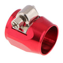 Aluminum Auto Car AN8 Hose End Finisher Fuel Oil Water Line Clip Clamp Red