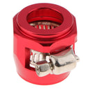 Aluminum Auto Car AN10 Hose End Finisher Fuel Oil Water Line Clip Clamp Red