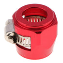 Aluminum Auto Car AN10 Hose End Finisher Fuel Oil Water Line Clip Clamp Red