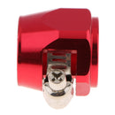 Aluminum Auto Car AN10 Hose End Finisher Fuel Oil Water Line Clip Clamp Red
