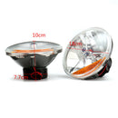 2Pcs 7 Inch Blue Dot Tri-Bar H4 Headlight Clear Lens For Ford Chevy Ford