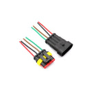 4 Pin Way Car Waterproof Electrical Connector Plug with Wire AWG Marine Pack of 5