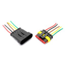 5 Pin Way Car Waterproof Electrical Connector Plug with Wire AWG Marine Pack of 5