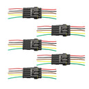 5 Pin Way Car Waterproof Electrical Connector Plug with Wire AWG Marine Pack of 5