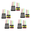 5 Pin Way Car Waterproof Electrical Connector Plug with Wire AWG Marine Pack of 5