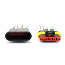 5 Pin Way Car Waterproof Electrical Connector Plug with Wire AWG Marine Pack of 5
