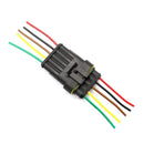 5 Pin Way Car Waterproof Electrical Connector Plug with Wire AWG Marine Pack of 5