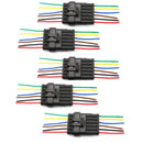 6 Pin Way Car Waterproof Electrical Connector Plug with Wire AWG Marine Pack of 1